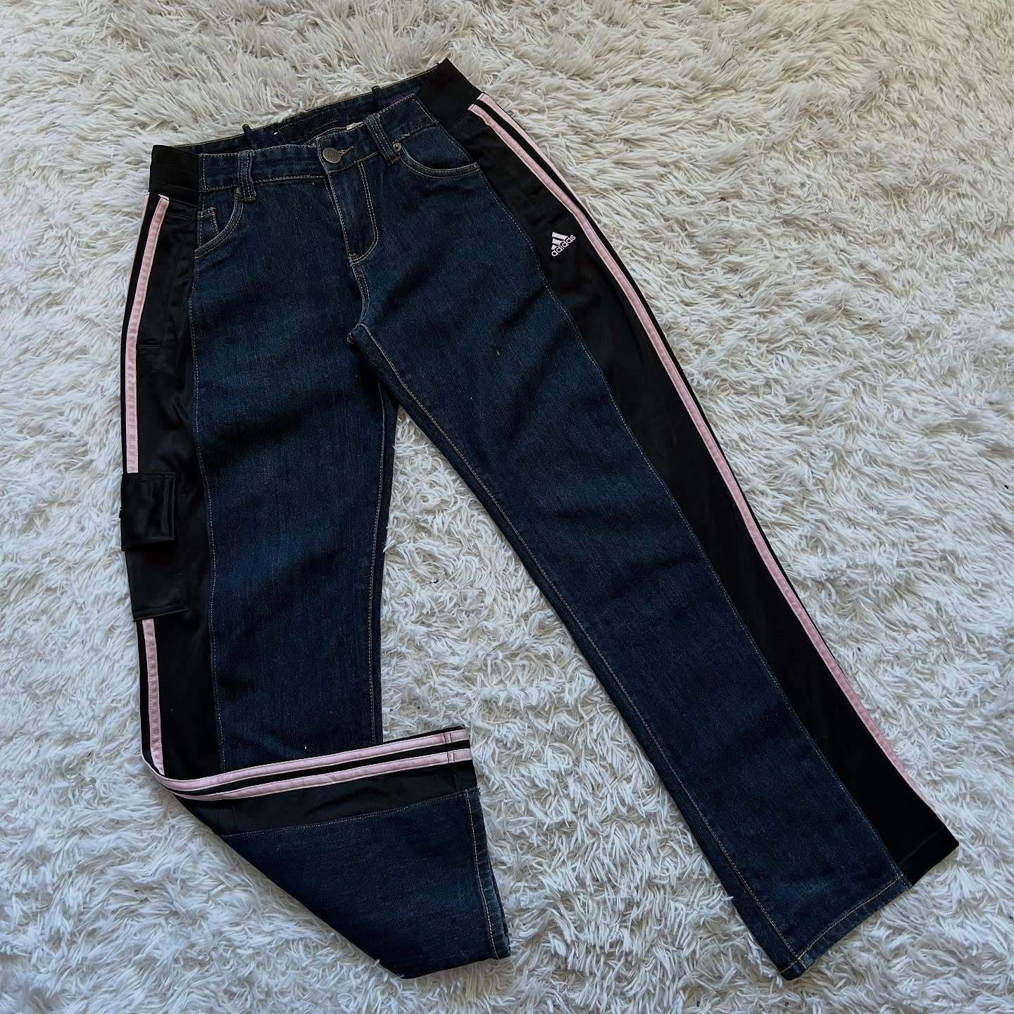 [Copy][Copy][Copy][Copy][Copy][Copy]Wide-leg patchwork high jeans