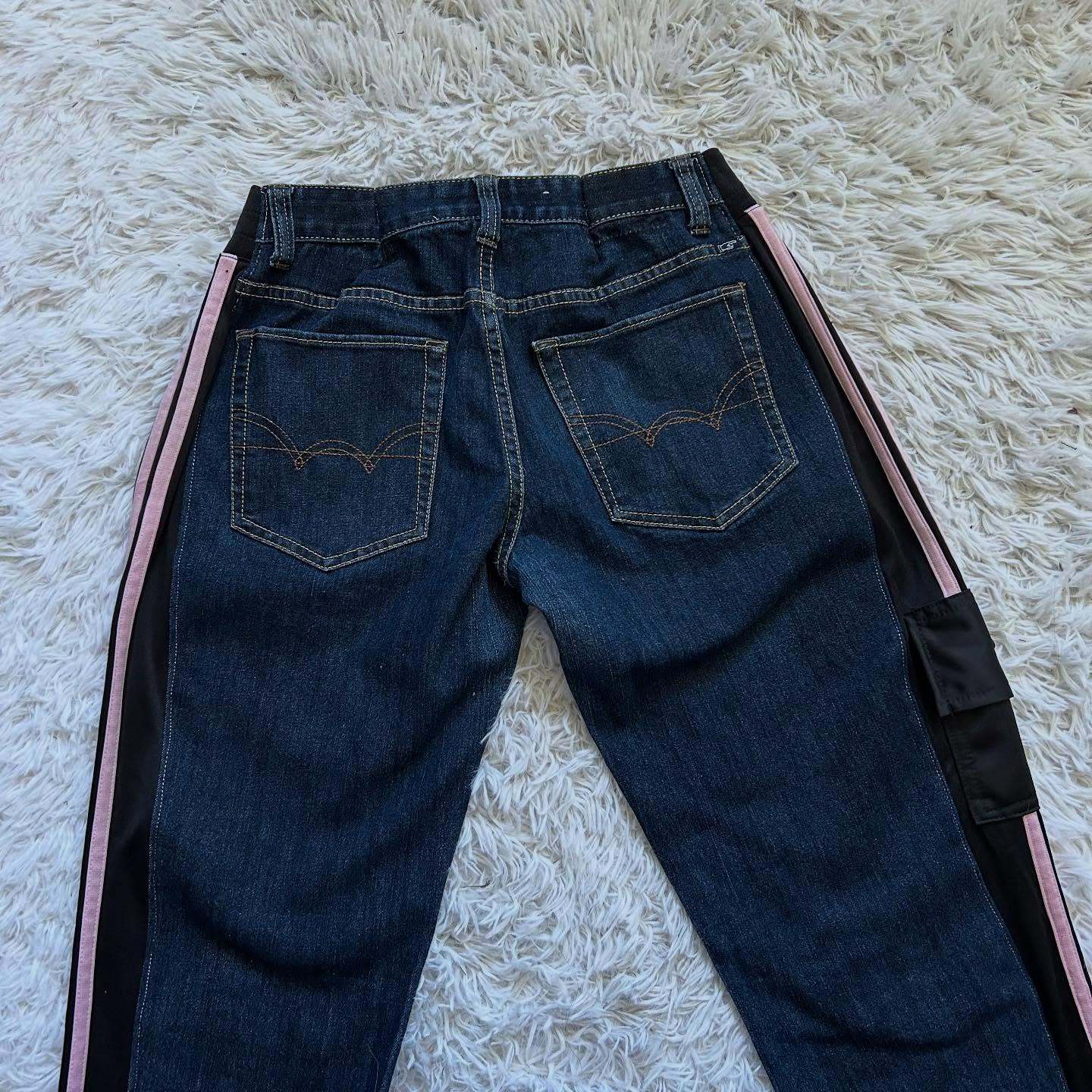 [Copy][Copy][Copy][Copy][Copy][Copy]Wide-leg patchwork high jeans