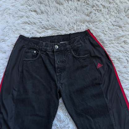 [Copy][Copy][Copy][Copy][Copy][Copy][Copy]Wide-leg patchwork high jeans