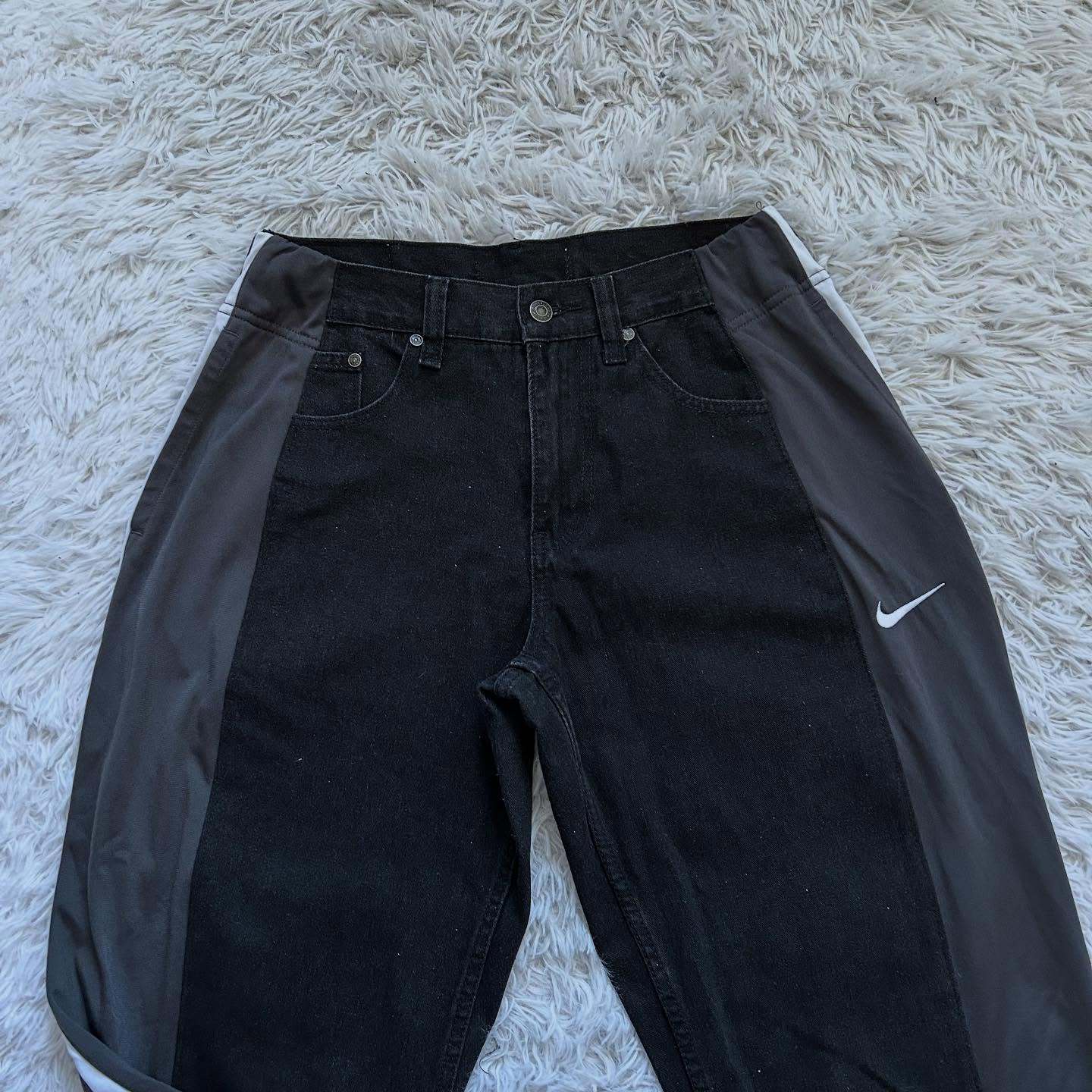 [Copy][Copy][Copy][Copy][Copy][Copy][Copy][Copy]Wide-leg patchwork high jeans