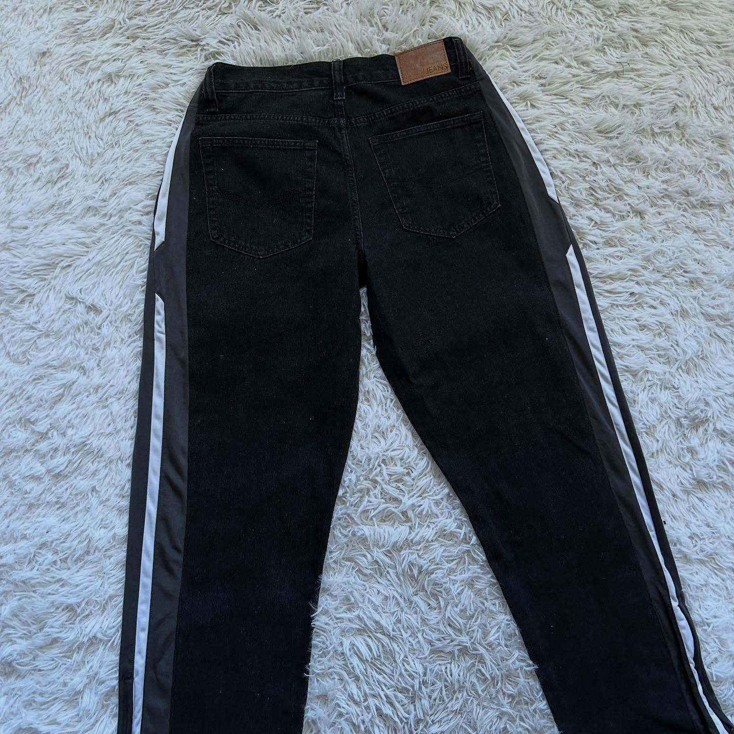 [Copy][Copy][Copy][Copy][Copy][Copy][Copy][Copy]Wide-leg patchwork high jeans