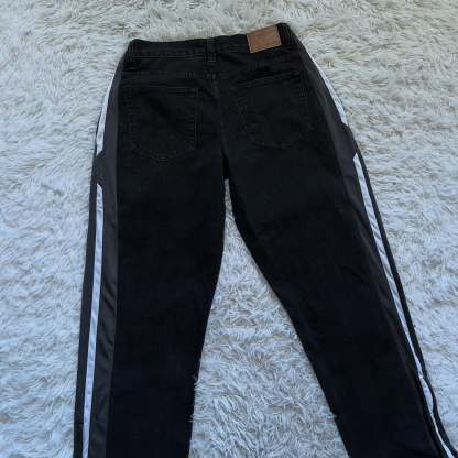 [Copy][Copy][Copy][Copy][Copy][Copy][Copy][Copy]Wide-leg patchwork high jeans