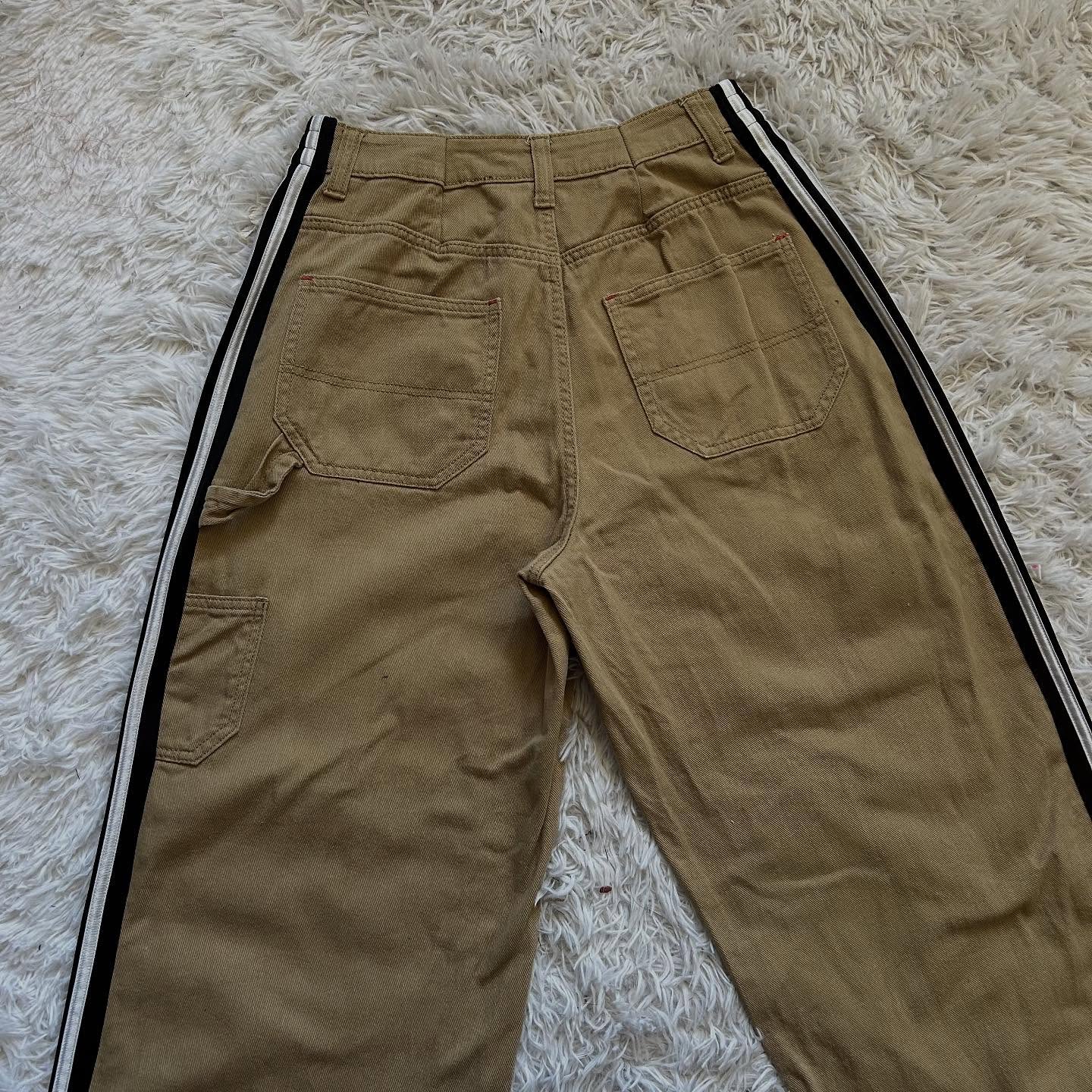 [Copy][Copy][Copy][Copy][Copy][Copy][Copy][Copy][Copy]Wide-leg patchwork high jeans