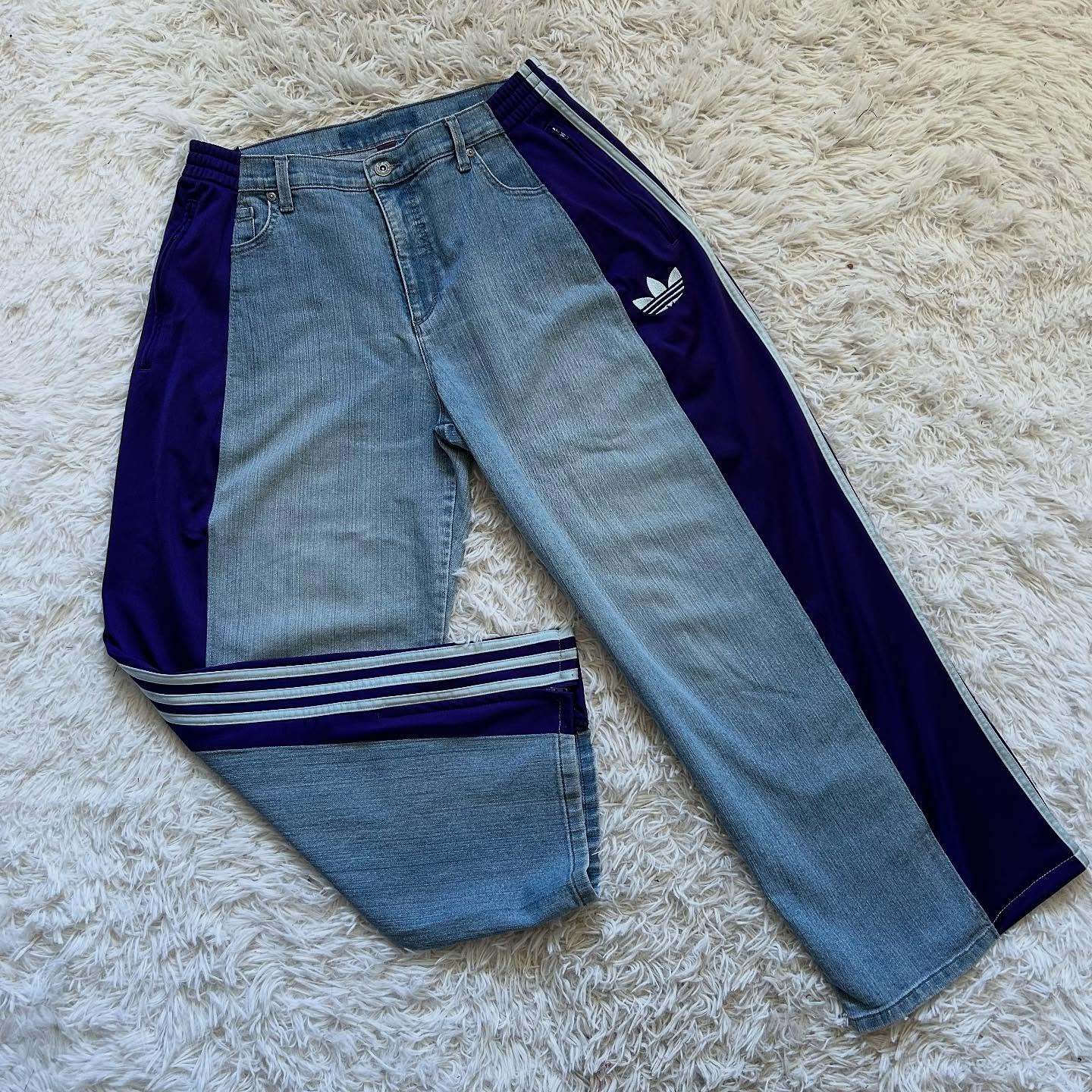 [Copy][Copy][Copy][Copy][Copy][Copy][Copy][Copy][Copy][Copy]Wide-leg patchwork high jeans