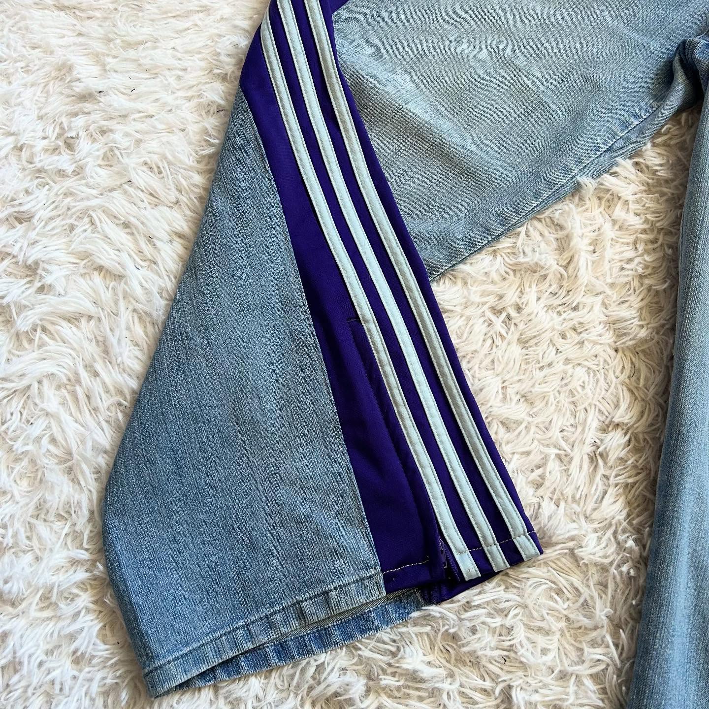 [Copy][Copy][Copy][Copy][Copy][Copy][Copy][Copy][Copy][Copy]Wide-leg patchwork high jeans