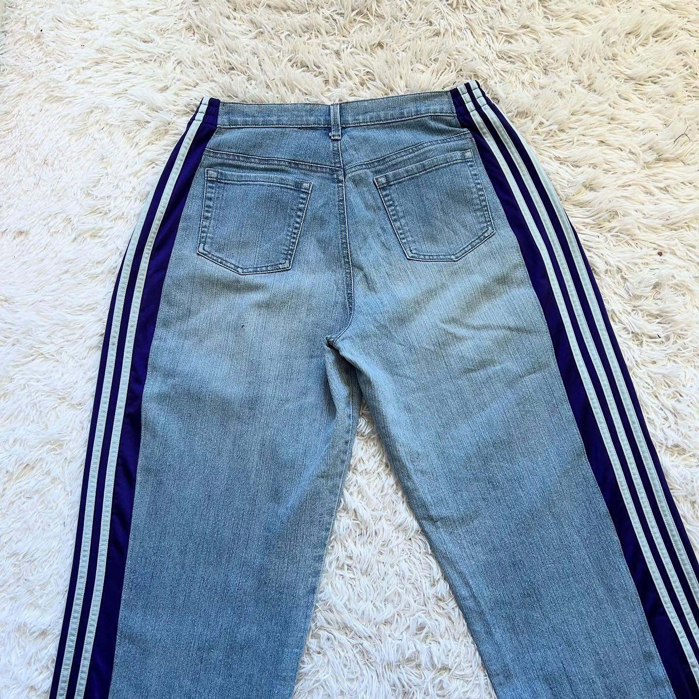 [Copy][Copy][Copy][Copy][Copy][Copy][Copy][Copy][Copy][Copy]Wide-leg patchwork high jeans