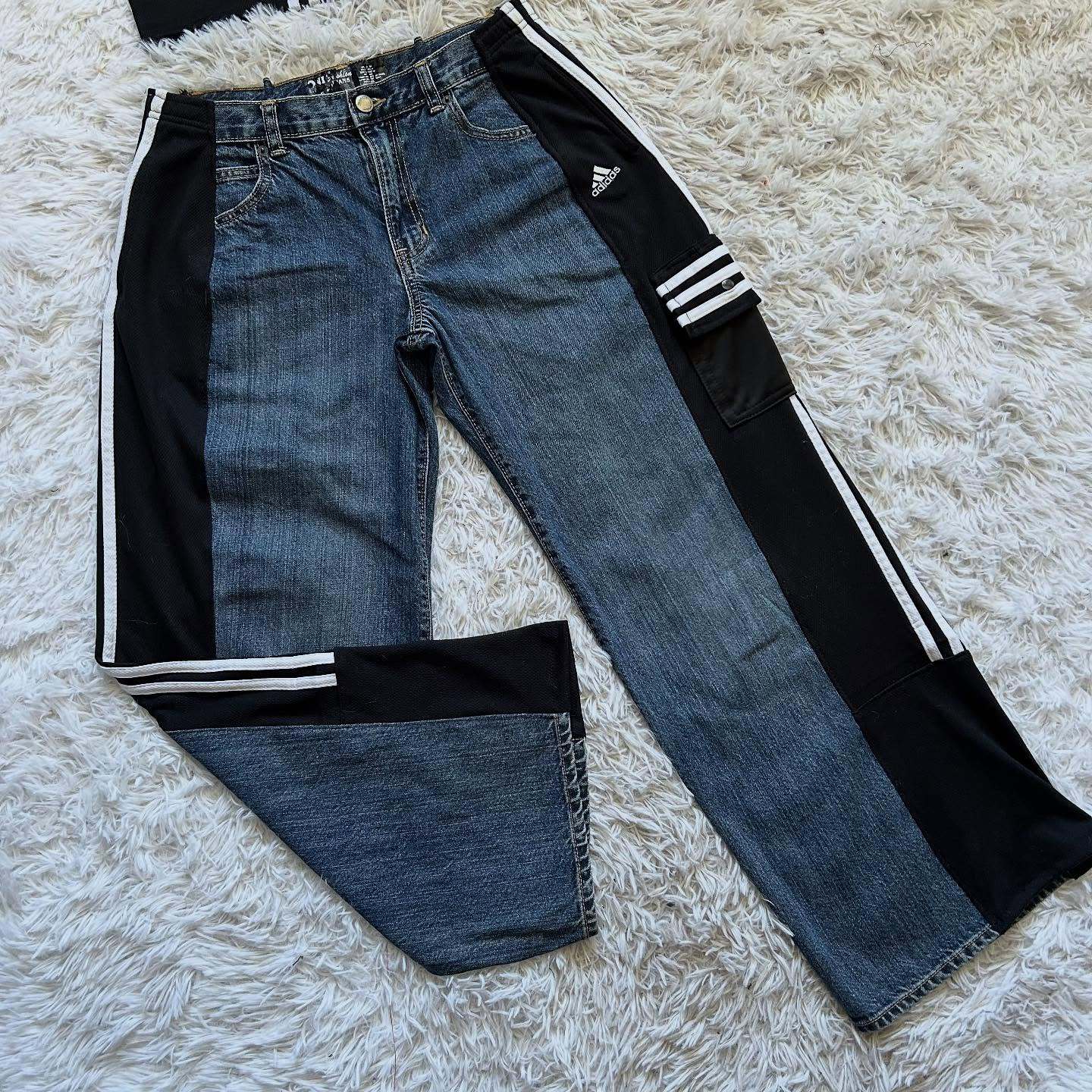 [Copy][Copy][Copy][Copy][Copy][Copy][Copy][Copy][Copy][Copy][Copy][Copy]Wide-leg patchwork high jeans