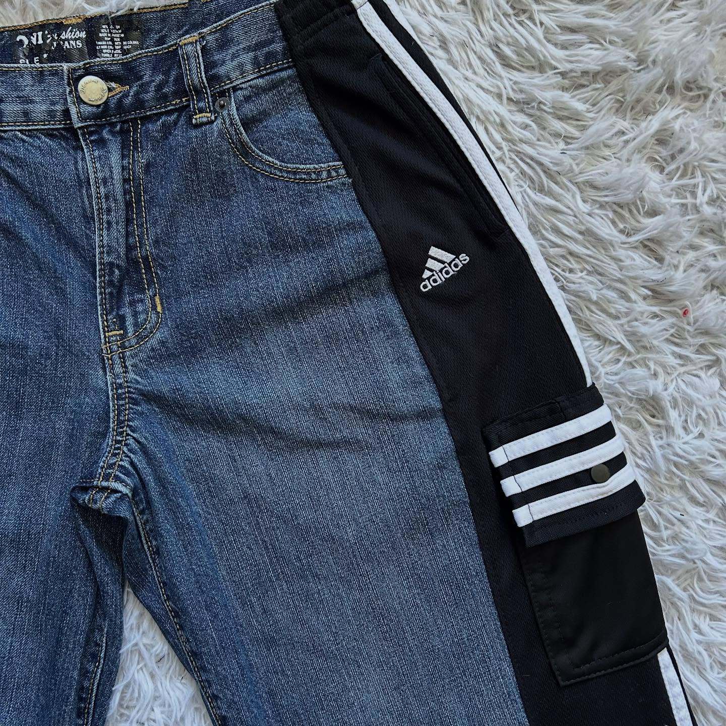 [Copy][Copy][Copy][Copy][Copy][Copy][Copy][Copy][Copy][Copy][Copy][Copy]Wide-leg patchwork high jeans