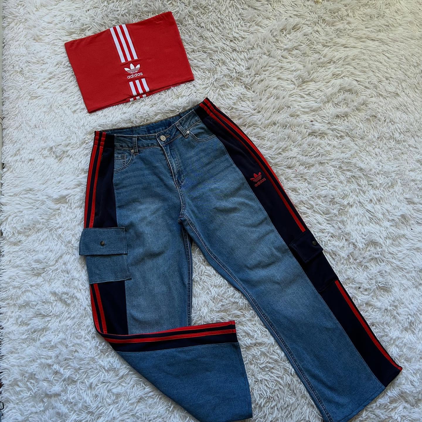 [Copy][Copy][Copy][Copy][Copy][Copy][Copy][Copy][Copy][Copy][Copy][Copy][Copy]Wide-leg patchwork high jeans