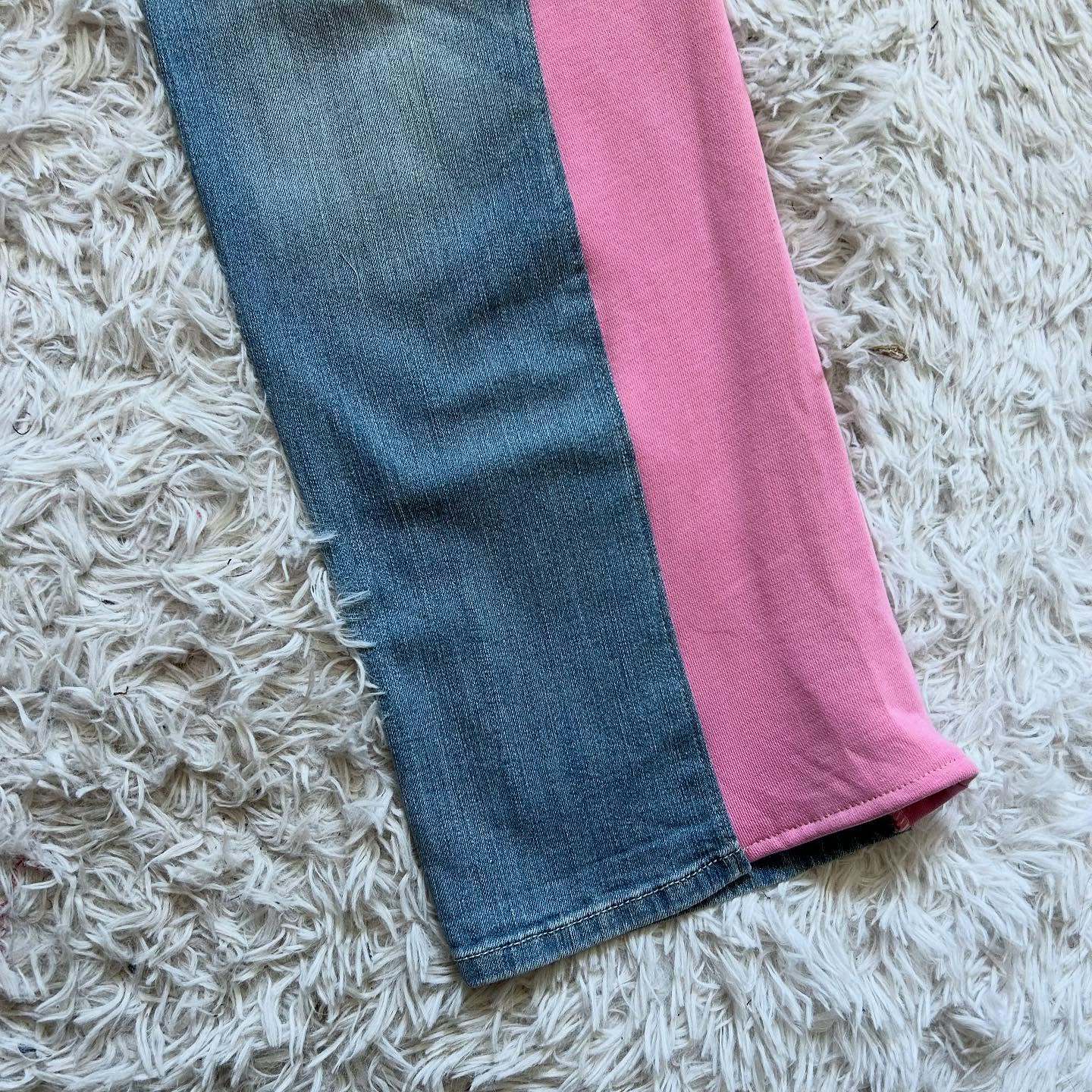 [Copy][Copy][Copy][Copy][Copy][Copy][Copy][Copy][Copy][Copy][Copy][Copy][Copy][Copy][Copy]Wide-leg patchwork high jeans