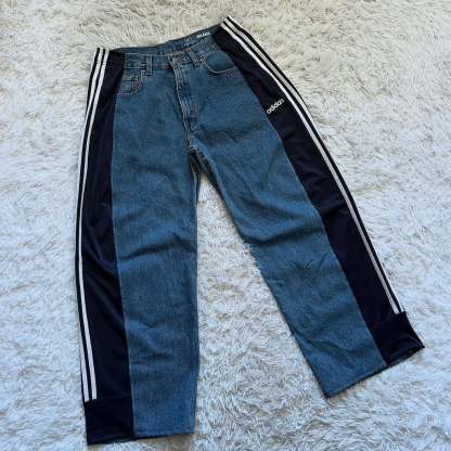 [Copy][Copy][Copy][Copy][Copy][Copy][Copy][Copy][Copy][Copy][Copy][Copy][Copy][Copy][Copy][Copy]Wide-leg patchwork high jeans