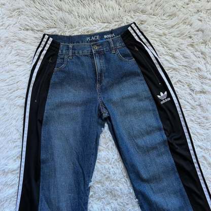 [Copy][Copy][Copy][Copy][Copy][Copy][Copy][Copy][Copy][Copy][Copy][Copy][Copy][Copy][Copy][Copy][Copy][Copy]Wide-leg patchwork high jeans