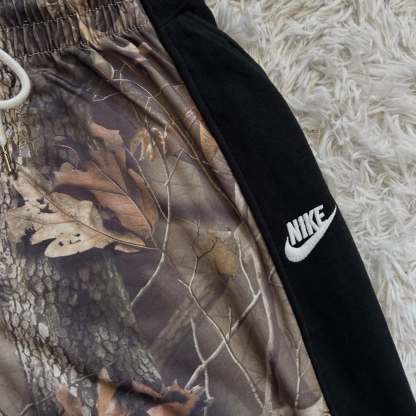 Wide-leg patchwork pants