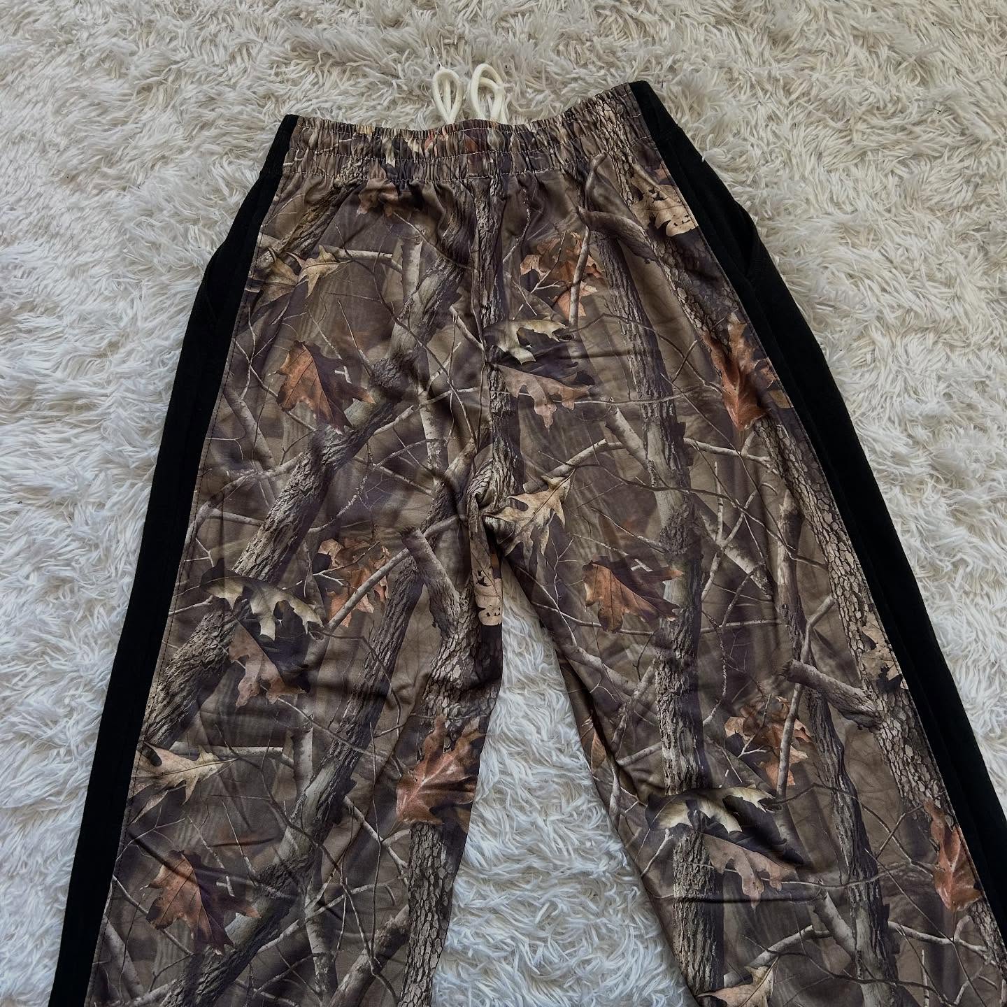 Wide-leg patchwork pants