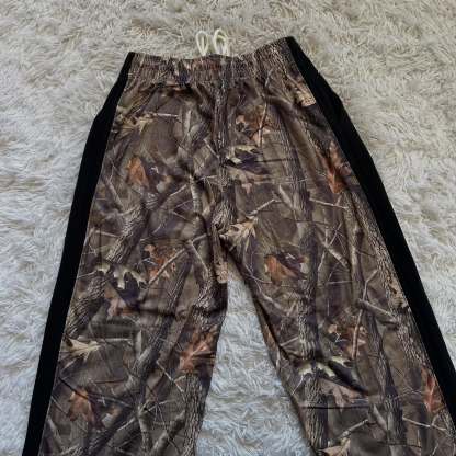 Wide-leg patchwork pants