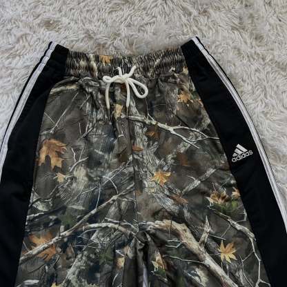 Wide-leg patchwork pants