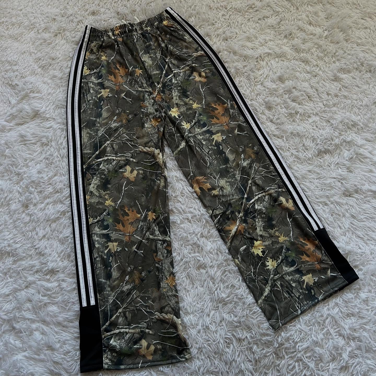 Wide-leg patchwork pants