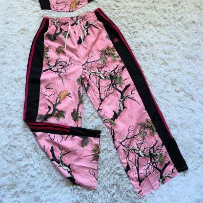 [Copy][Copy][Copy]Wide-leg patchwork pants