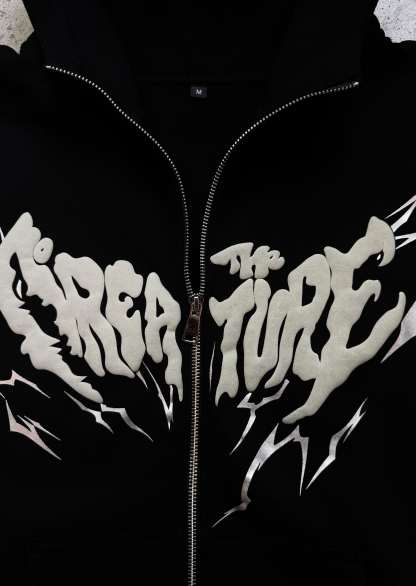 "Creature" Zip-Up Hoodie
