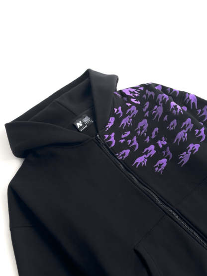 "SASUKE UCHIHA X CURSE MARKS" ZIP HOODIE