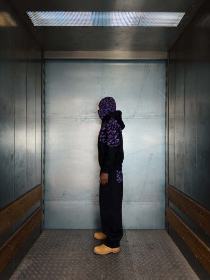 "SASUKE UCHIHA X CURSE MARKS" BALACLAVA ZIP HOODIE