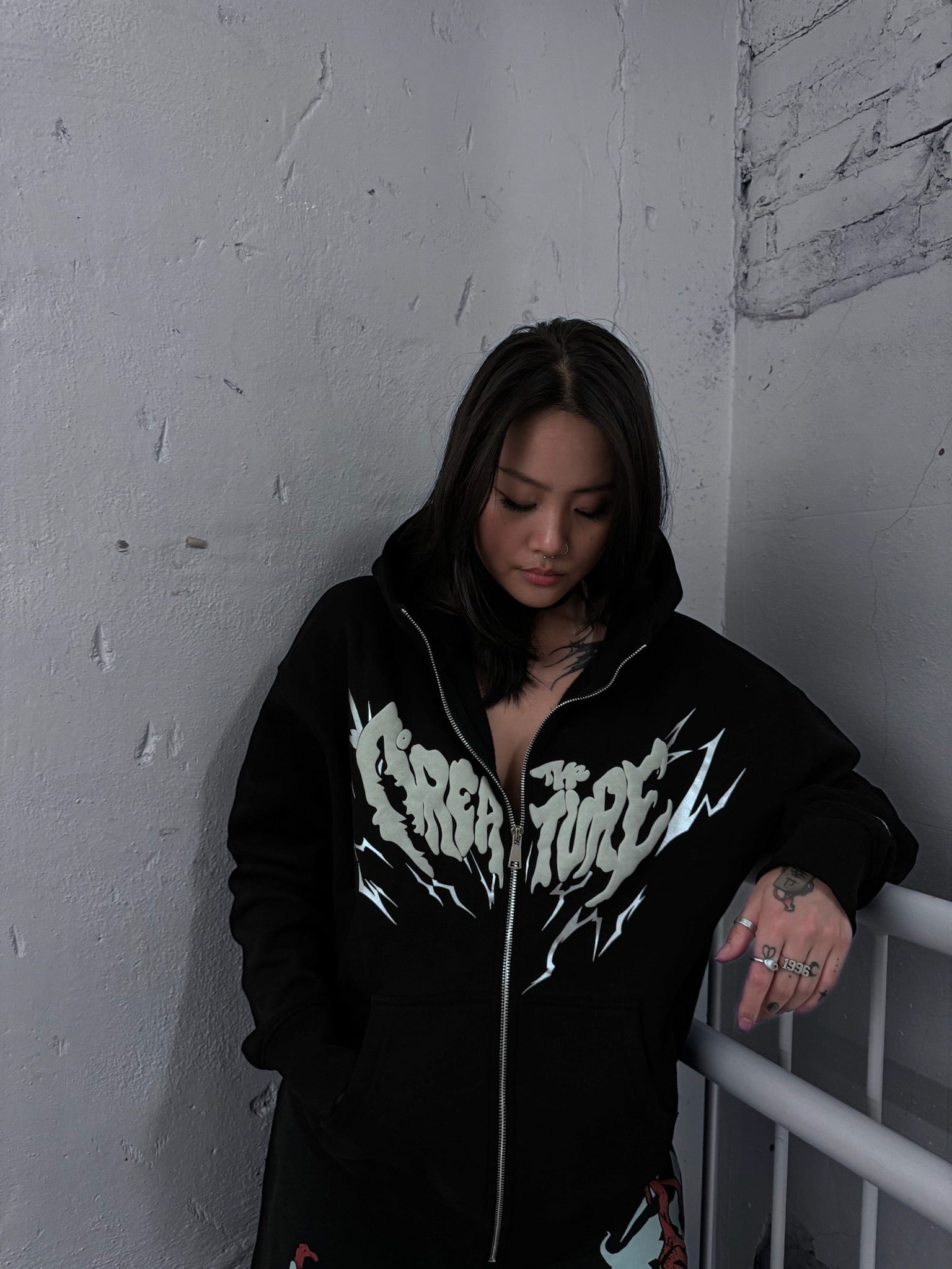 "Creature" Zip-Up Hoodie