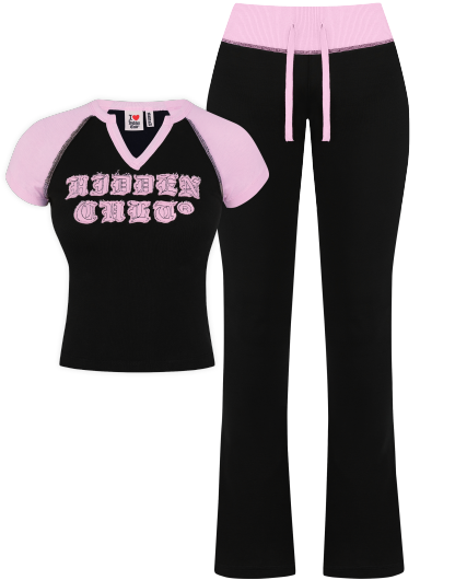 HIDDEN CULT? Licorice Raglan Set