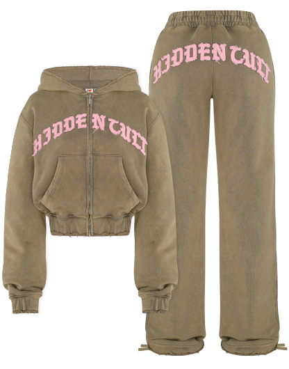 HIDDEN CULT? Macaroon Distressed Relaxed Sweatsuit