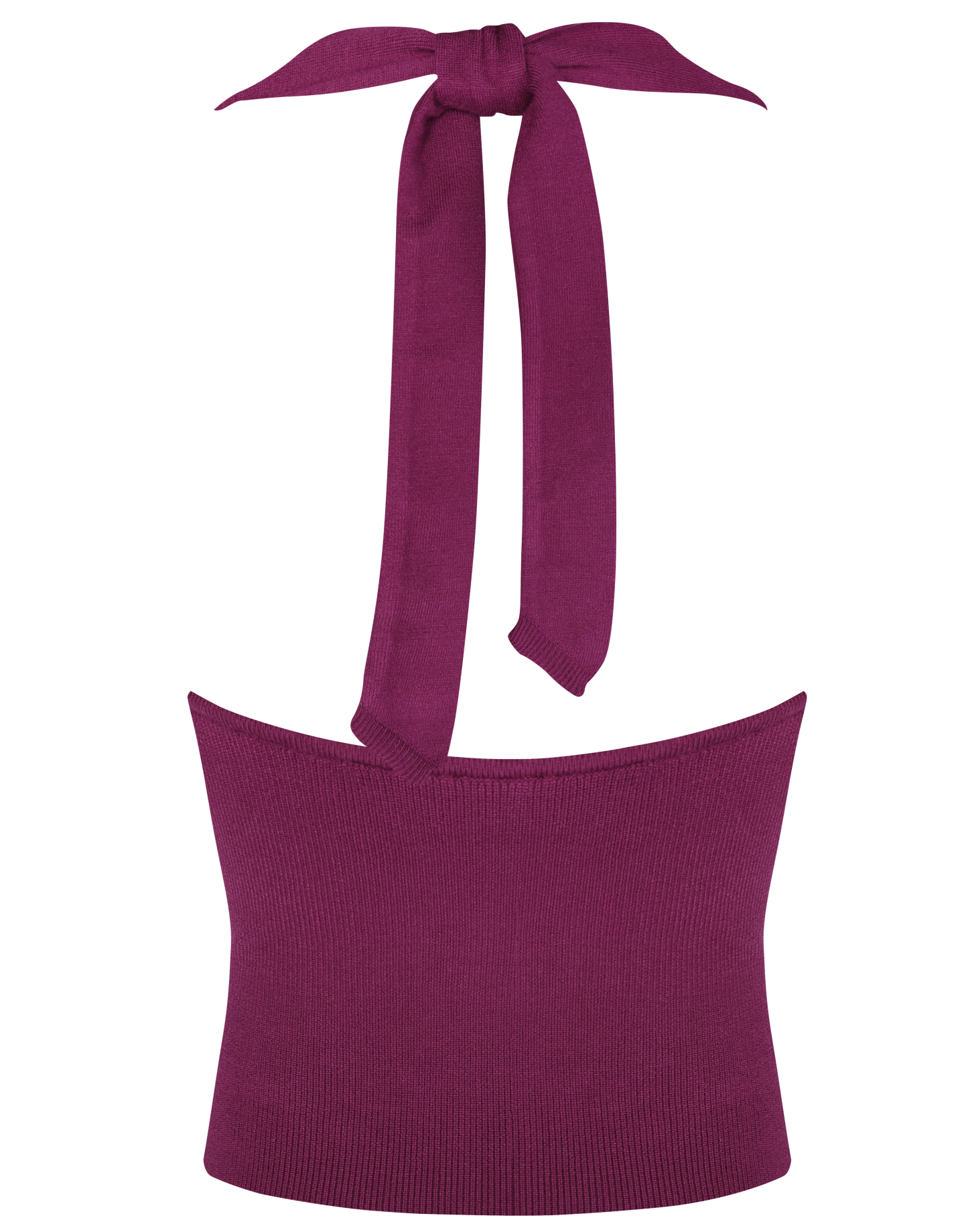 Plum Soft Knit Halter Top