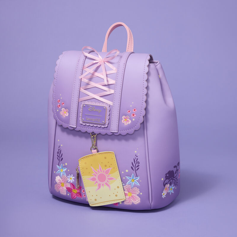 Tangled Rapunzel Exclusive Floral Flap Mini Backpack with Coin Bag
