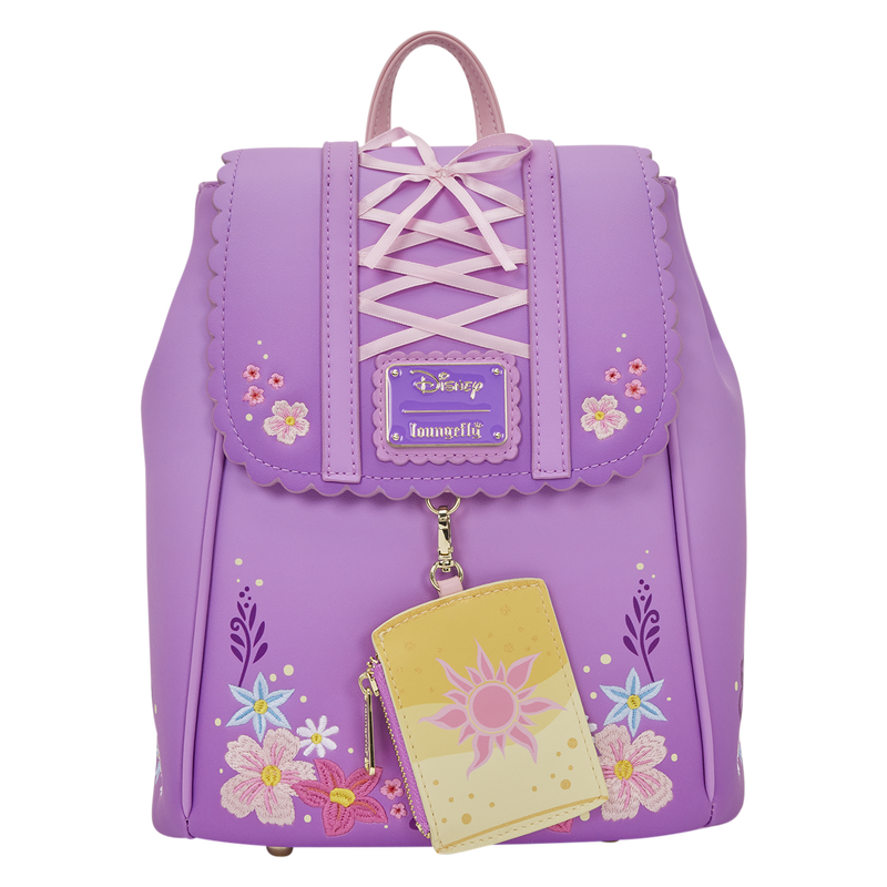 Tangled Rapunzel Exclusive Floral Flap Mini Backpack with Coin Bag