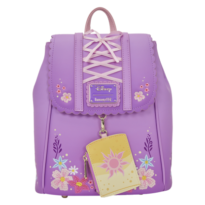 Tangled Rapunzel Exclusive Floral Flap Mini Backpack with Coin Bag