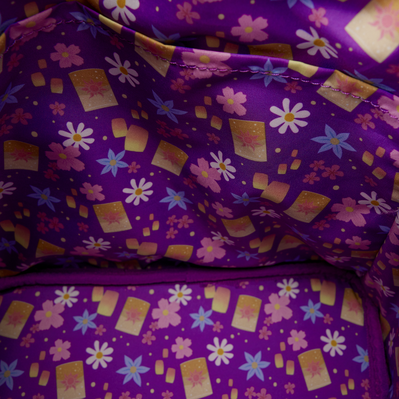 Tangled Rapunzel Exclusive Floral Flap Mini Backpack with Coin Bag