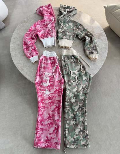 Pink Camo Baggy Sweatpants