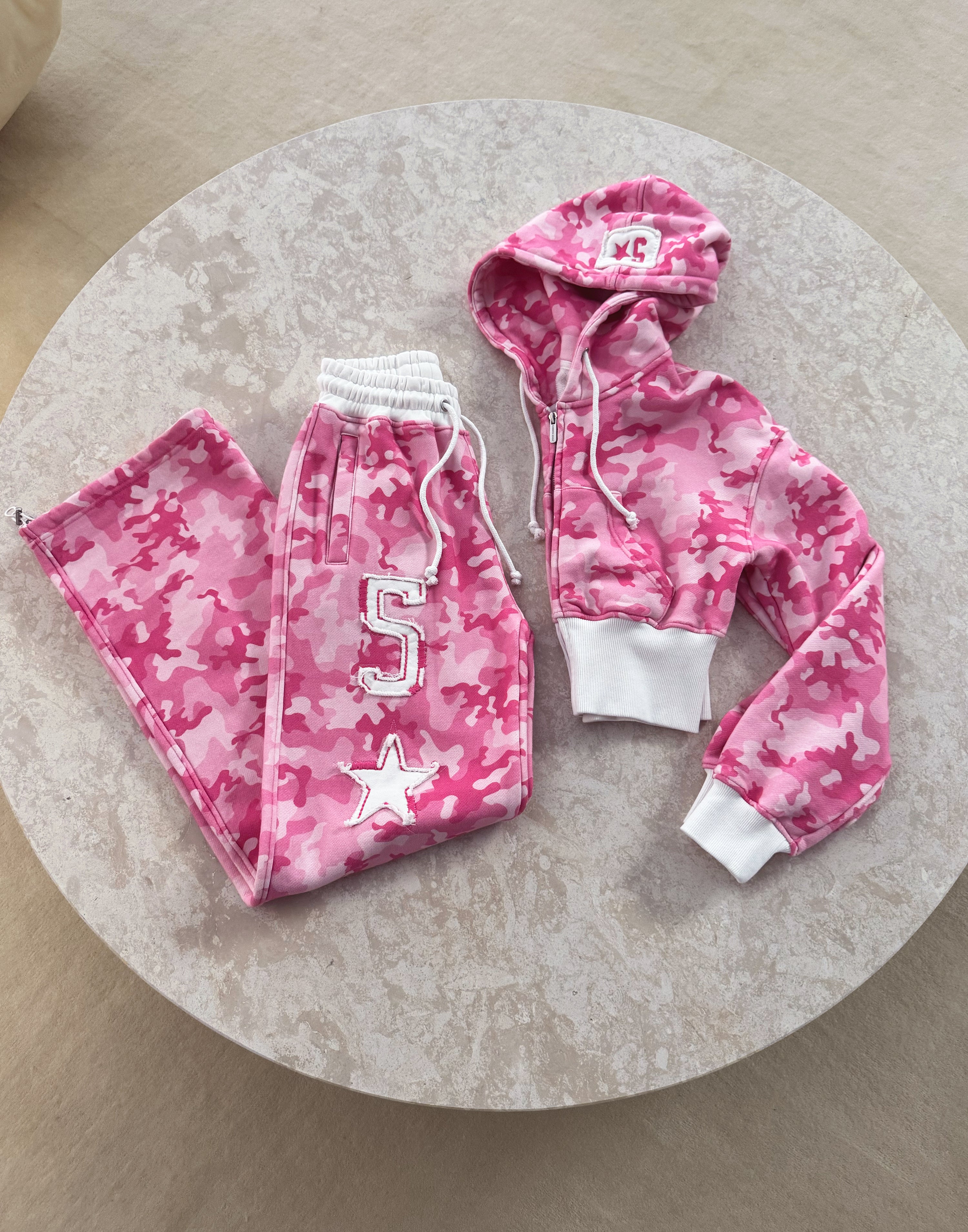 Pink Camo Baggy Sweatpants