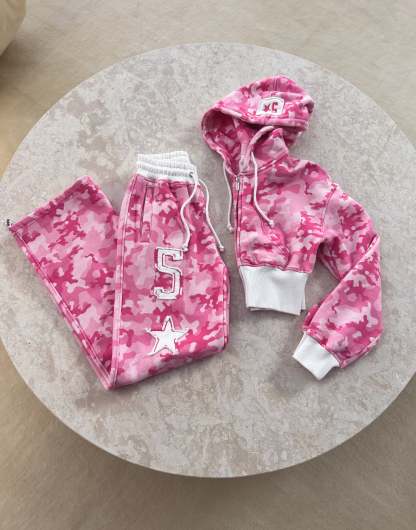 Pink Camo Baggy Sweatpants
