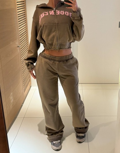 HIDDEN CULT? Macaroon Distressed Relaxed Sweatsuit