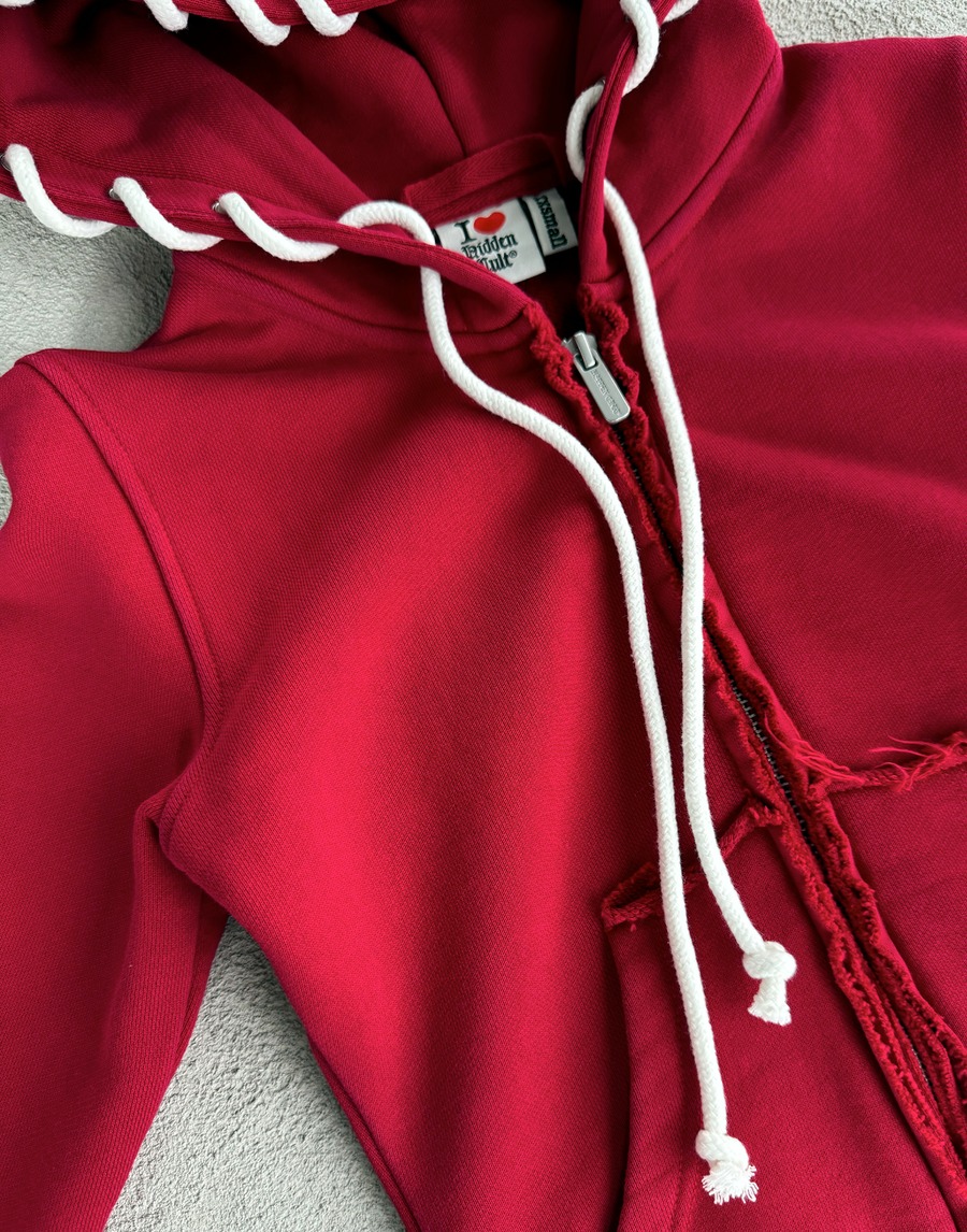 HIDDEN CULT? Inca Scarlet Zip Hoodie