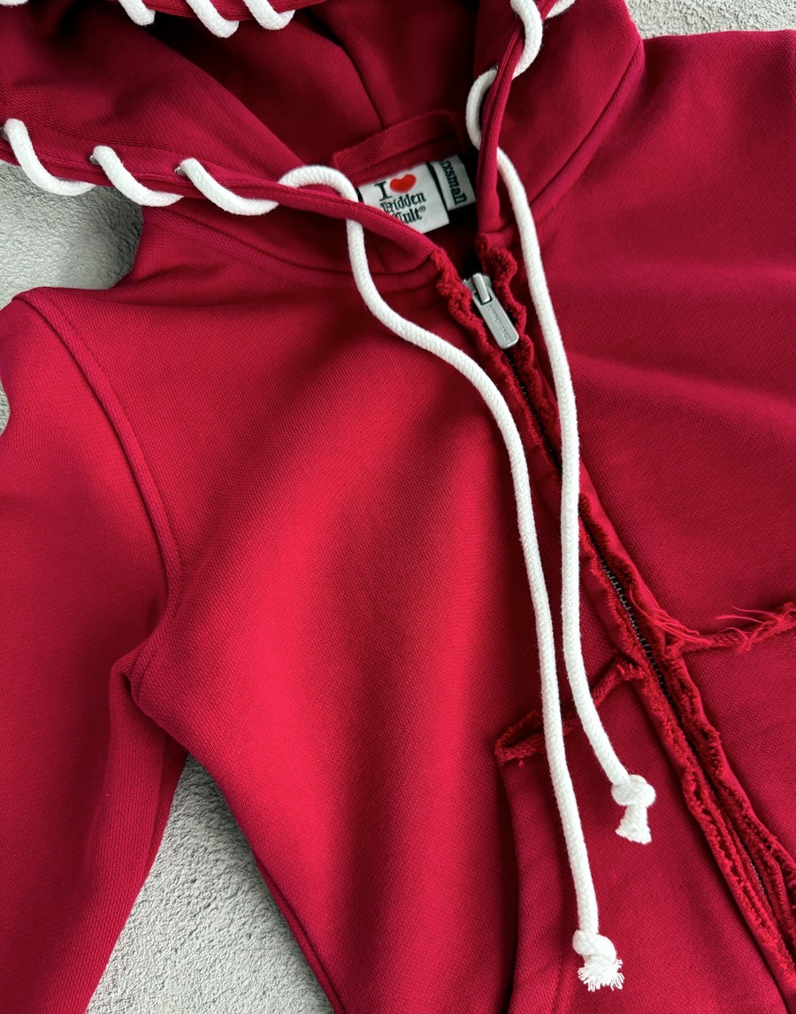 HIDDEN CULT? Inca Scarlet Zip Hoodie