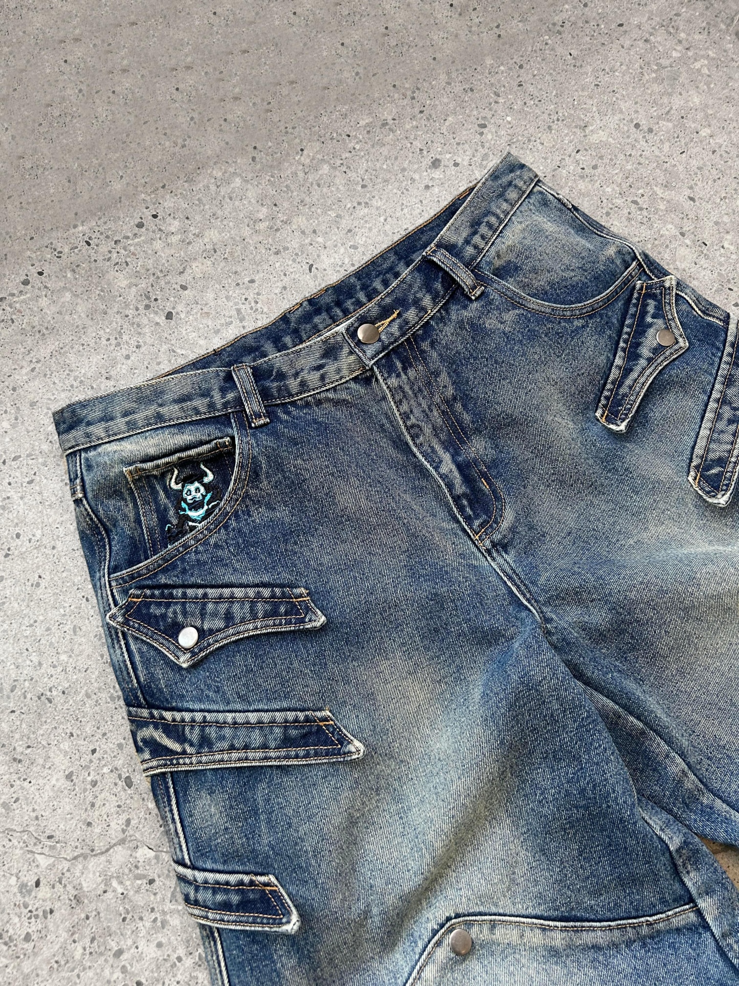 "WINTER ARMOR" Blue Cargo Pants