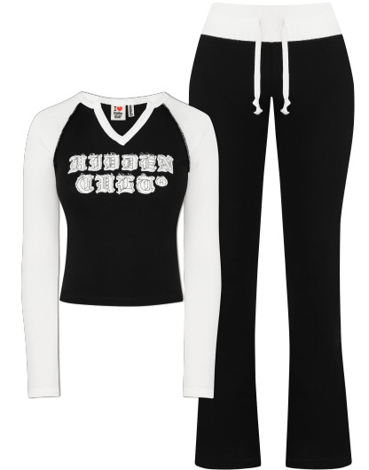 HIDDEN CULT? Monochrome Longsleeve Raglan Set