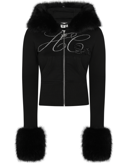 Nebula Jet Black Zip Hoodie