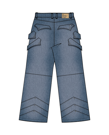 "WINTER ARMOR" Blue Cargo Pants