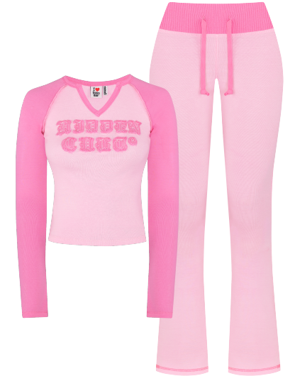 Cupid Pink Longsleeve Raglan Set
