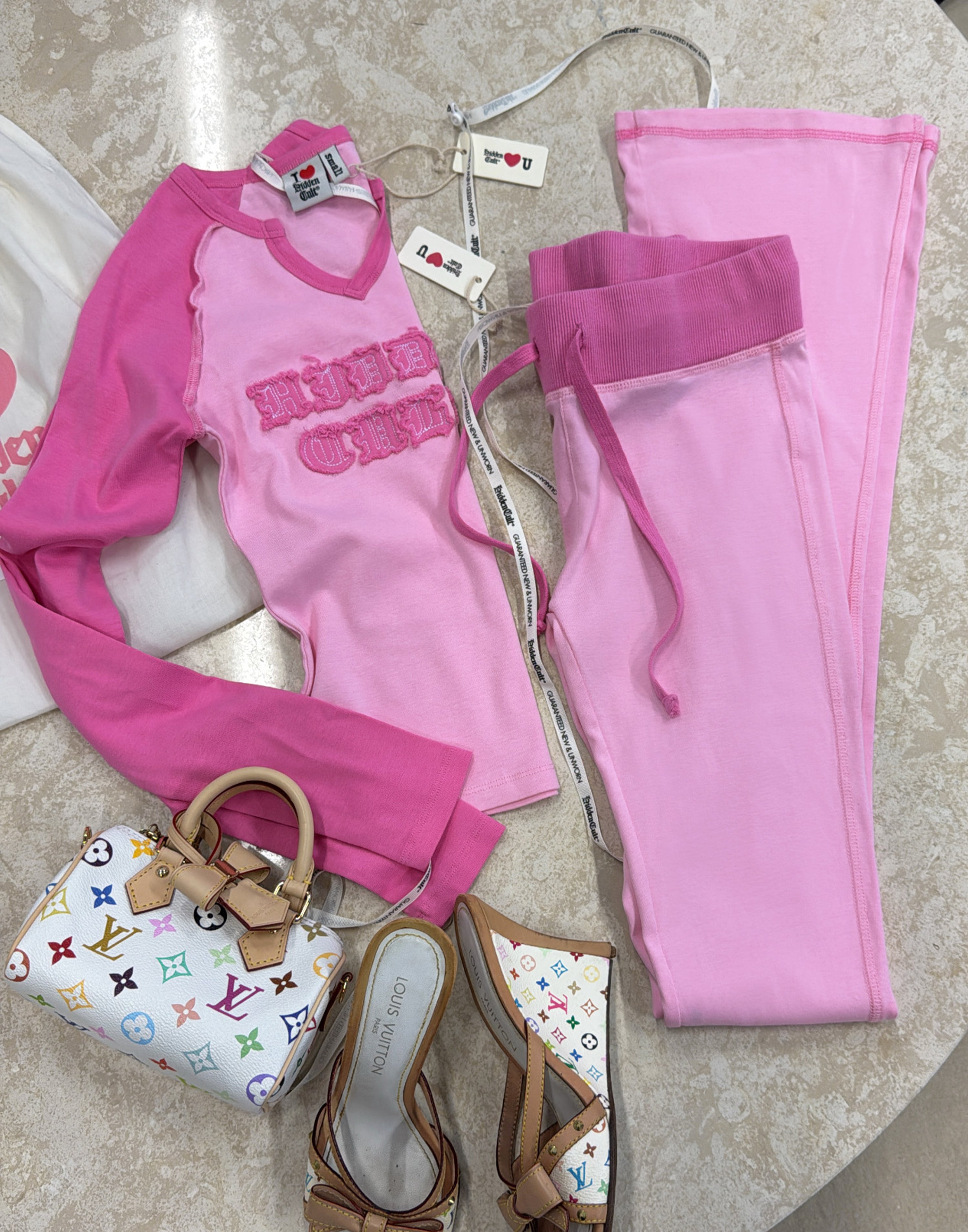 Cupid Pink Longsleeve Raglan Set