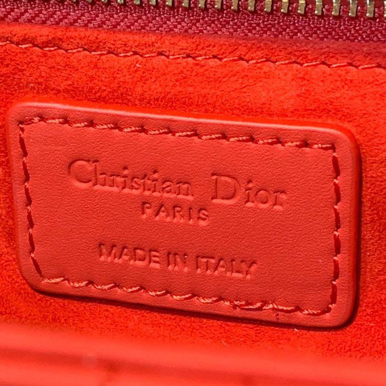 DI Medium Lady Bag Matte Hardware Red Ultramatte For Women 9.5in/24cm CD