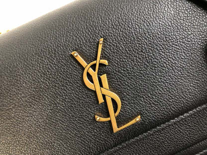 YSSL Sunset Medium Chain Bag Black For Women 8.6in/22cm YSL 442906D420W1000