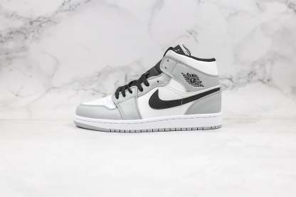 Designer Jordan 1 Mid “Light Smoke Grey” High Q ( Customs And Box ), Jordan 1 Sneakers FREE SHIPPING