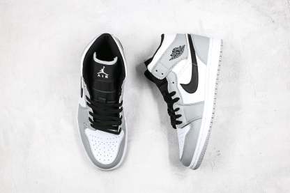 Designer Jordan 1 Mid “Light Smoke Grey” High Q ( Customs And Box ), Jordan 1 Sneakers FREE SHIPPING