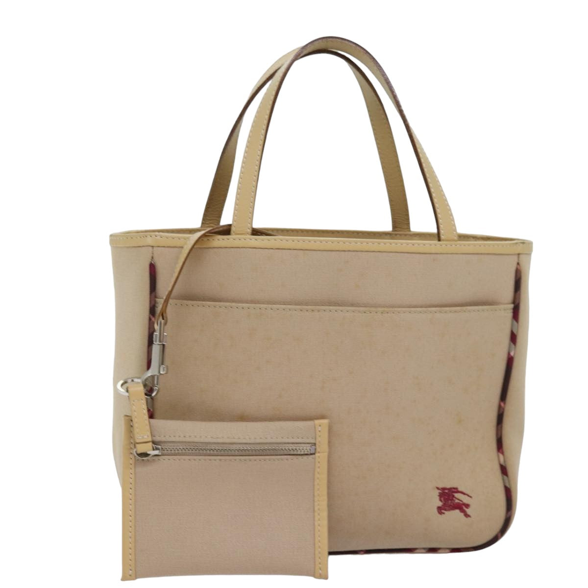 BURBERRY Blue Label Hand Bag Canvas Beige  bs14831